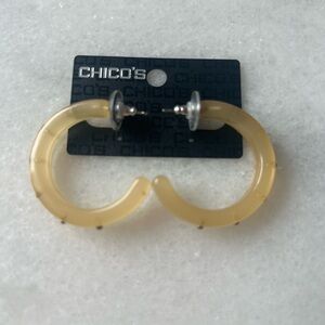 Chico’s Studded Enamel Half Hoop Earrings